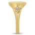 Diamond Twin Star Engravable Signet Ring