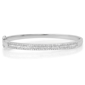Sleek Baguette Diamond Cuff Bracelet
