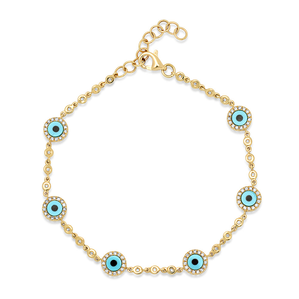 Evil eye diamond bracelet Clearance