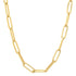 Grande Luxe Paperclip Link Drawn Gold Cable Chain Necklace (solid)