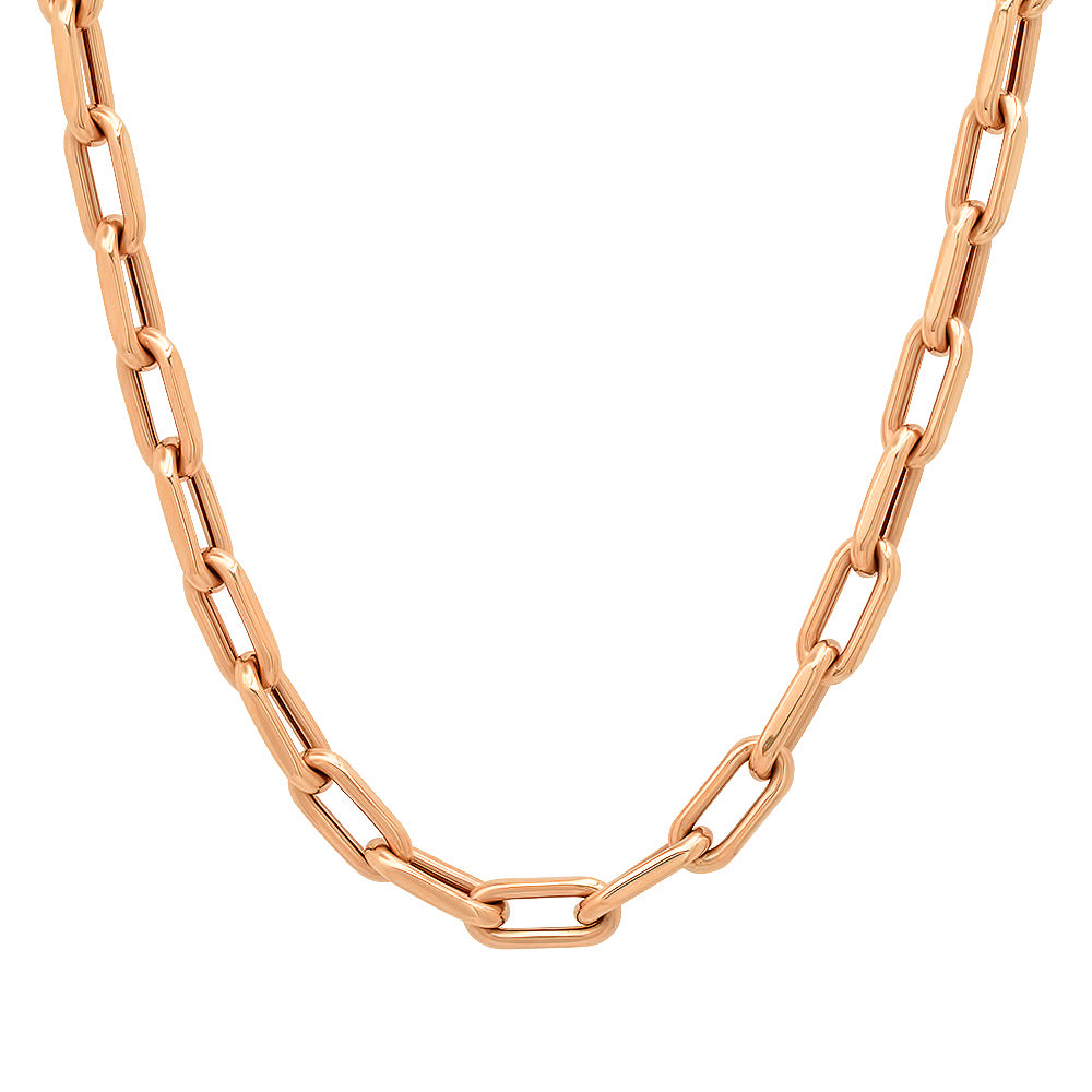 Grande Luxe Link Drawn Gold Cable Chain Necklace