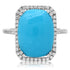 One of a Kind Oval Turquoise Cabachon Cocktail RIng