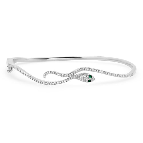 Skinny Sexy Diamond Snake Cuff Bracelet