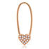Single Diamond Heart Safety Pin Earring