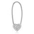 Single Diamond Heart Safety Pin Earring