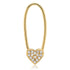 Single Diamond Heart Safety Pin Earring