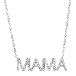 Diamond Mama Nameplate Necklace