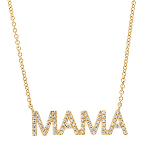 Diamond MAMA Nameplate Necklace