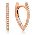 Diamond V Shape Huggie Hoop Earrings