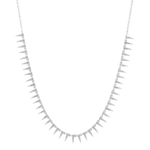 Delicate Diamond Spikes Necklace