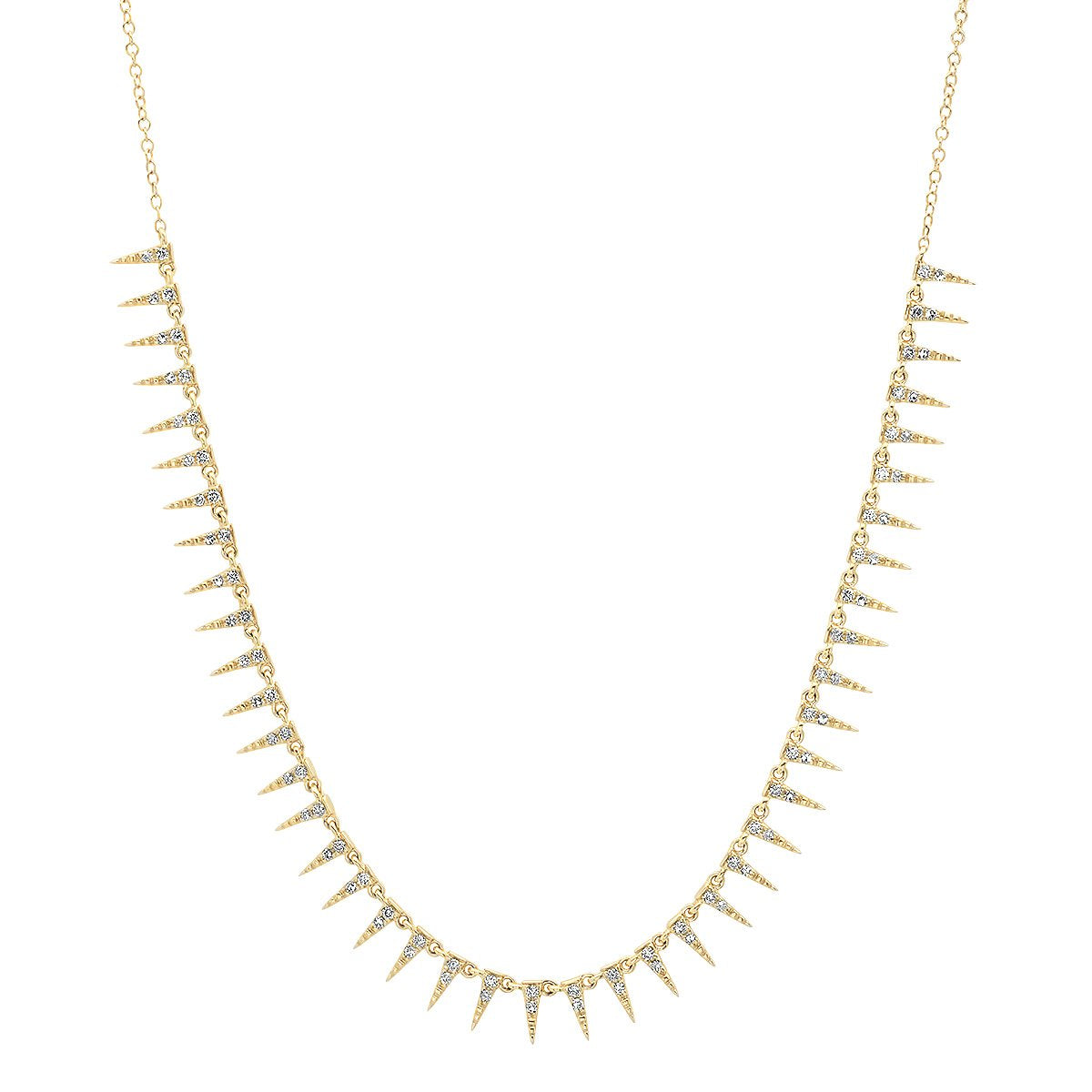 Delicate Diamond Spikes Necklace