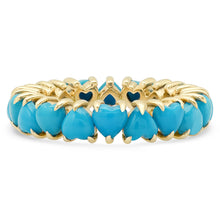 Turquoise Heart Eternity Band Ring