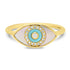 Mother Of Pearl & Turquoise Evil Eye Ring