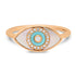 Mother Of Pearl & Turquoise Evil Eye Ring