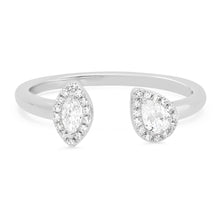 Marquis & Pear Shaped Diamonds Open Ring