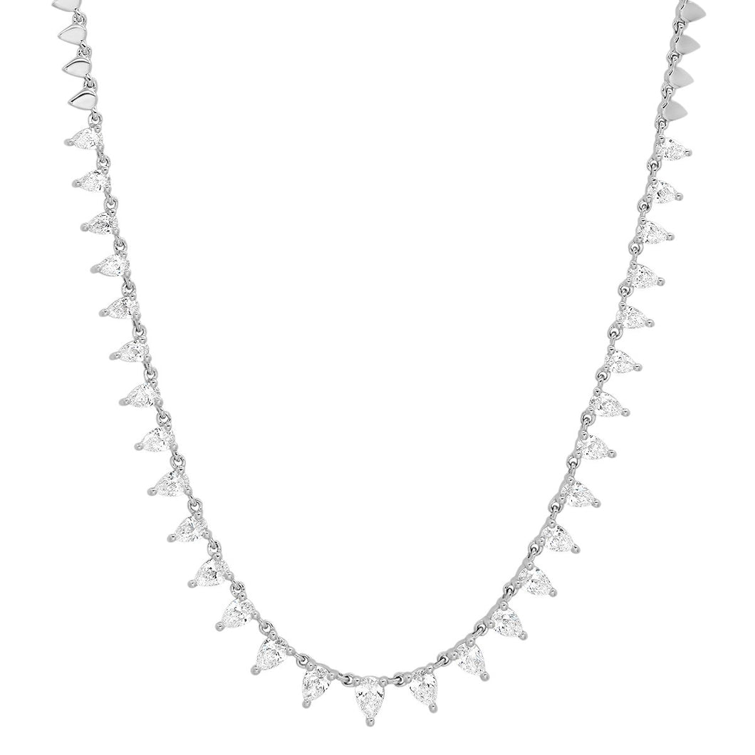 Pear Shaped Diamond Tiara Necklace