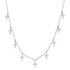 Multi Diamond Cross Dangles Necklace