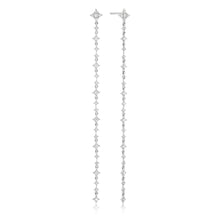 Long Diamond Quatrefoil Swing Earrings