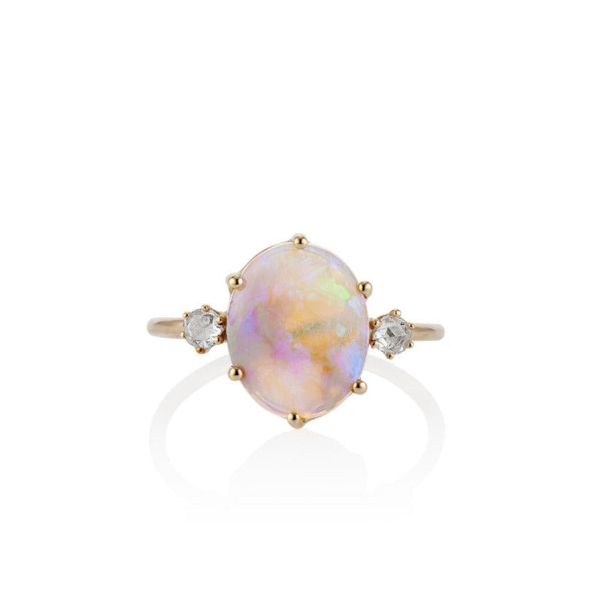 Magic Opal with Diamond Accents Ring