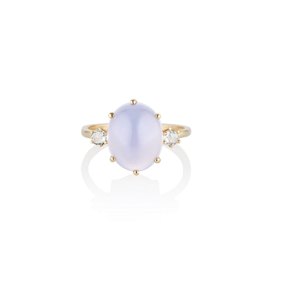 Magic Chalcedony with Diamond Accents Ring