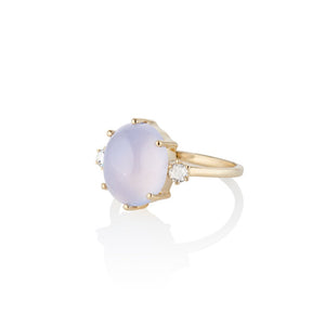 Magic Chalcedony with Diamond Accents Ring
