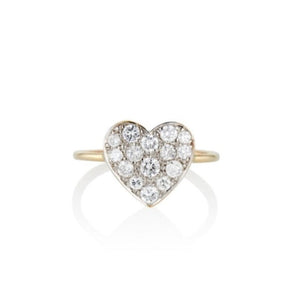Corazon Pave Diamond Heart Ring