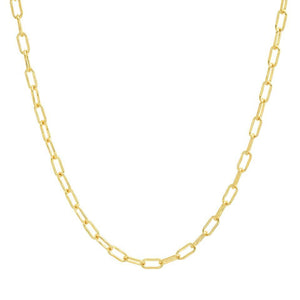 Thin Gold Drawn Link Chain Necklace