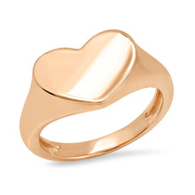 Gold Smushed Heart Pinky Ring