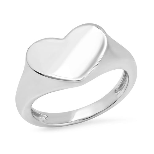 Gold Smushed Heart Pinky Ring