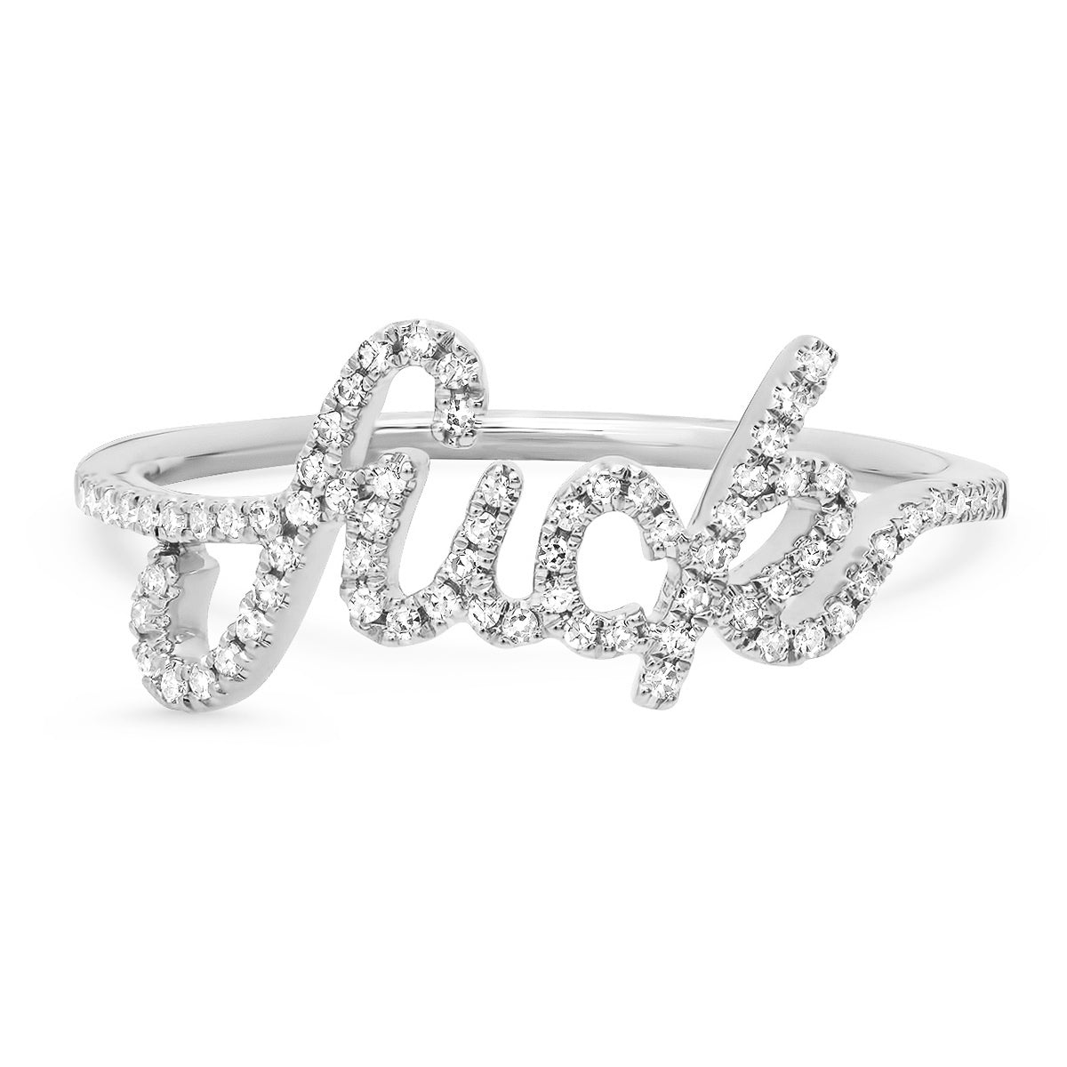 Cursive Diamond Fuck Ring