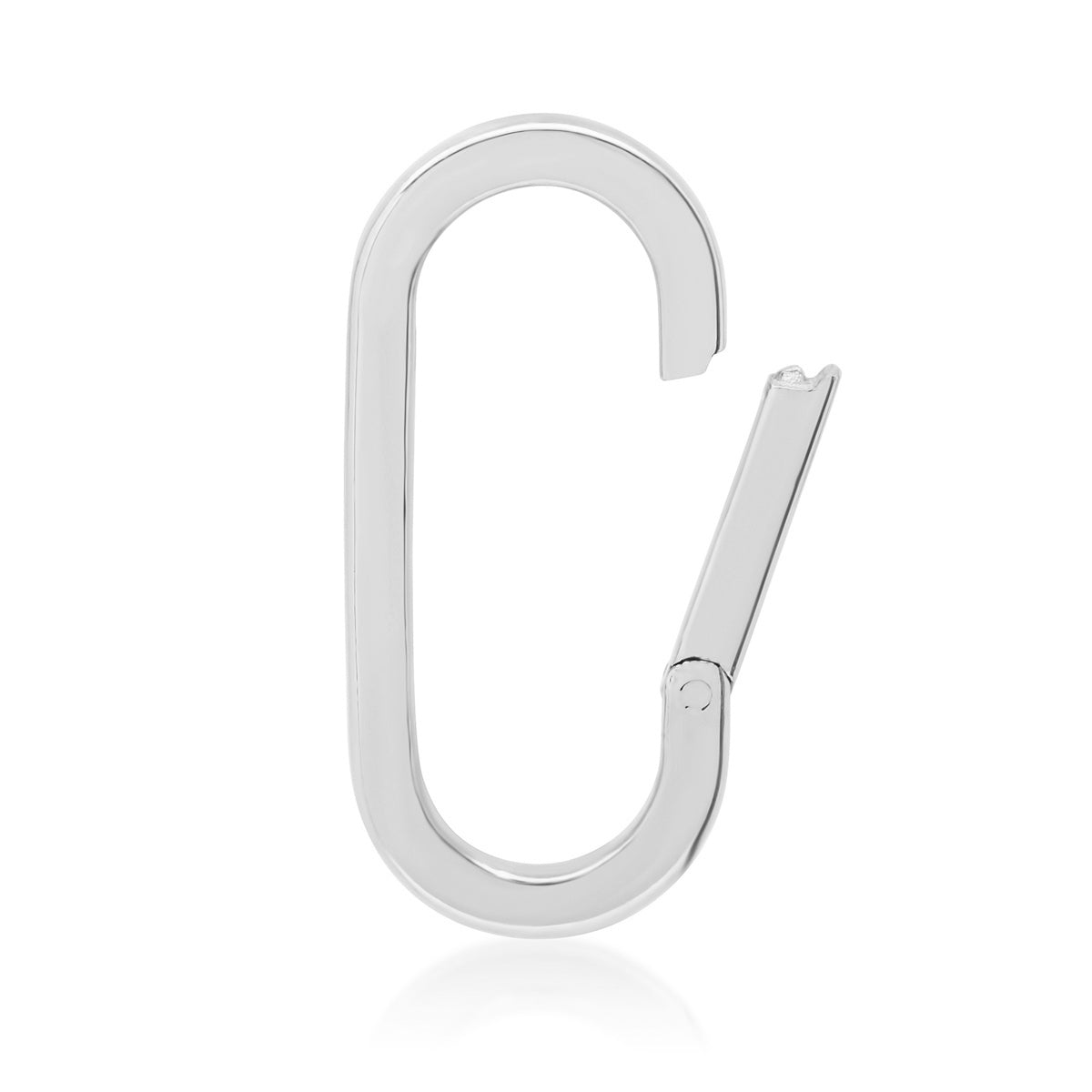 Large 14k High Polish Oval Charm Clip Holder Enhancer