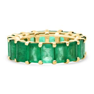 Jumbo Emerald Cut Emerald Eternity Band Ring