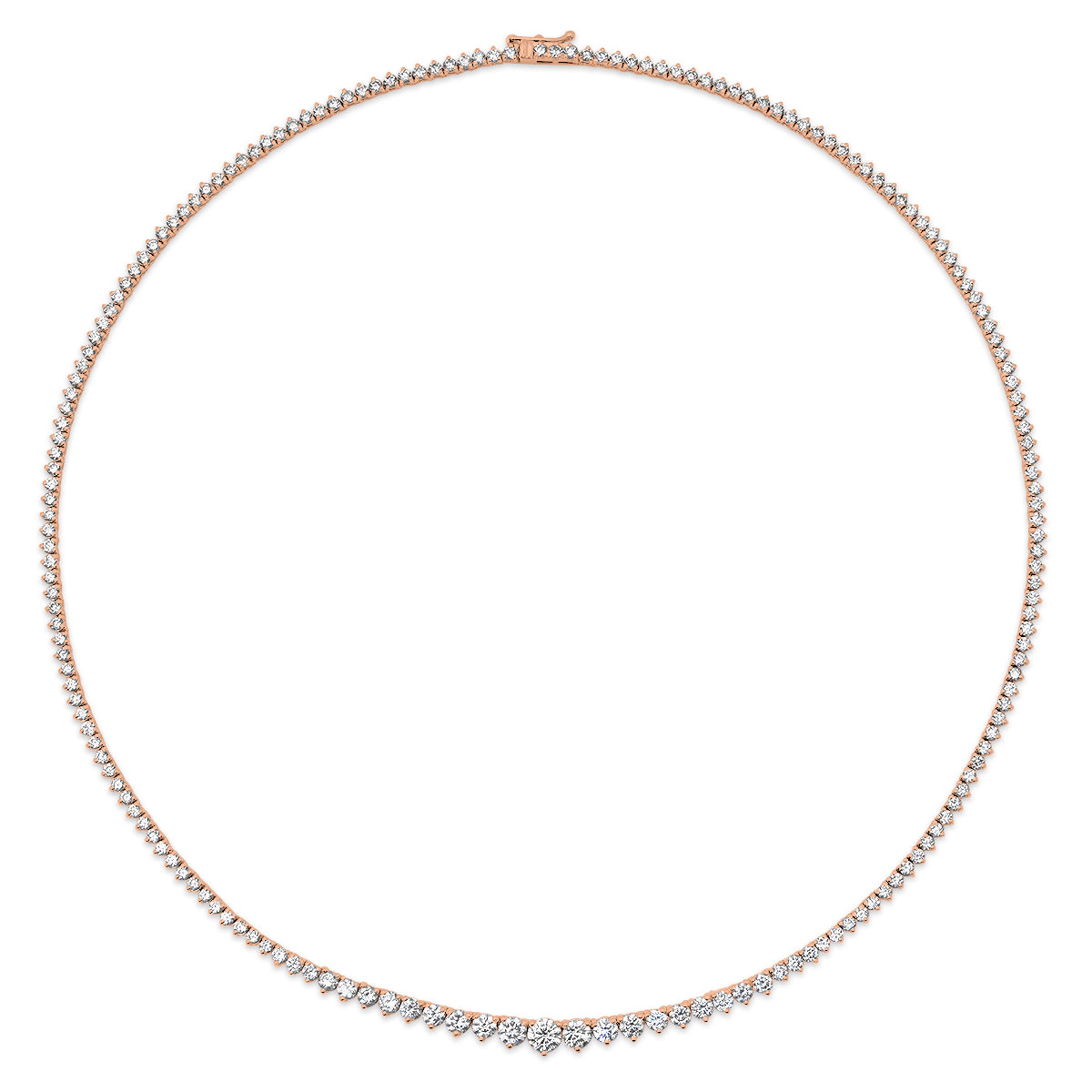 Essential Graduated Diamond Riviera Tennis Necklace