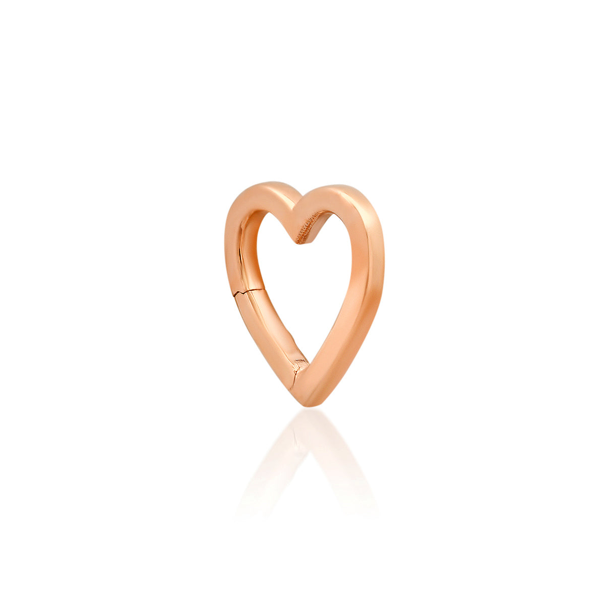 14k High Polish Heart Charm Clip Holder Enhancer