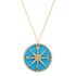 Turquoise and Diamonds Compass Necklace