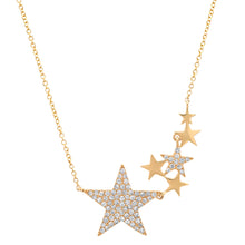 Diamond Star Cluster Necklace