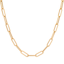 Essential Thin Paper Clip Link Drawn Gold Cable Chain