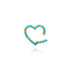 Double Sided Turquoise Heart Charm Clip Holder Enhancer
