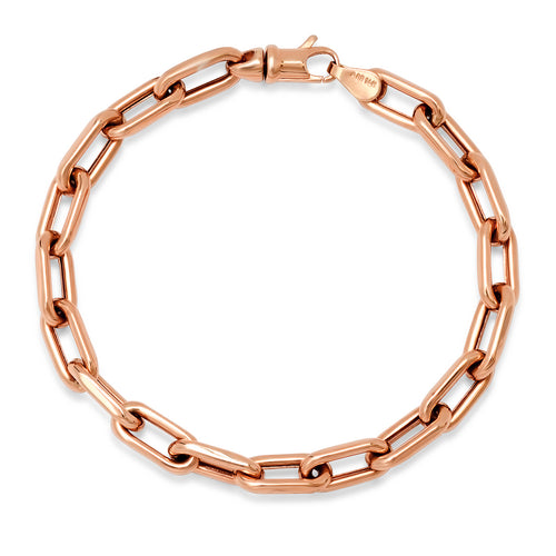 Grand Luxe Link Drawn Gold Cable Chain Bracelet