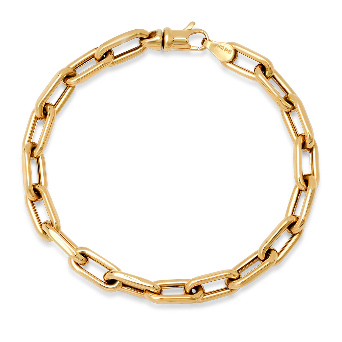 Grand Luxe Link Drawn Gold Cable Chain Bracelet