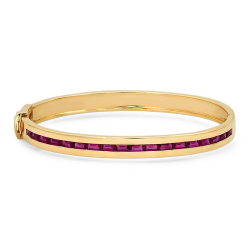 Ruby Baguette Row Bangle