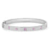 Pink Sapphire Princess Cut and Round Bangle