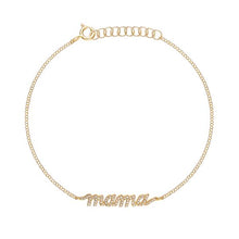 Diamond Cursive Mama Bracelet