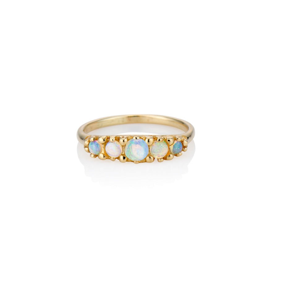 Opal Anniversary Band Ring