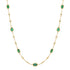 Bezel Set Emerald Shapes & Diamonds by the Yard Necklace