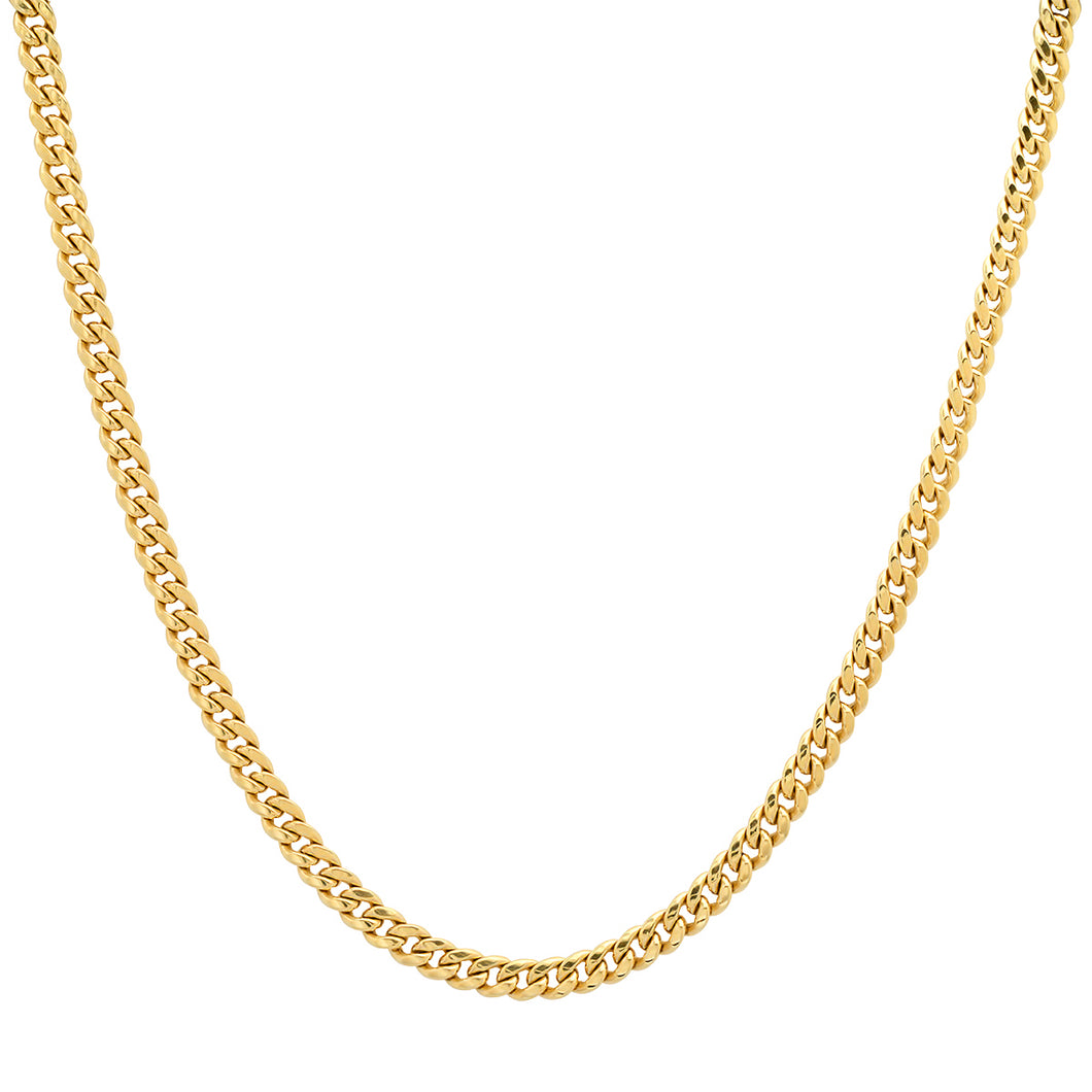 Everyday Semi Hollow Cuban Link Chain Necklace