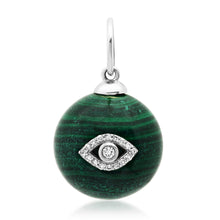 Malachite Sphere with Diamond Eye or Starburst Charm