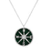 Malachite and Diamonds Compass Necklace
