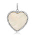 Mother of Pearl Heart with Diamond Outline Pendant
