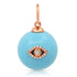 Turquoise Sphere with Diamond Eye or Lighting Bolt Charm